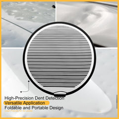 HiYi soft-light reflector fabric provides even illumination to reveal subtle dents.