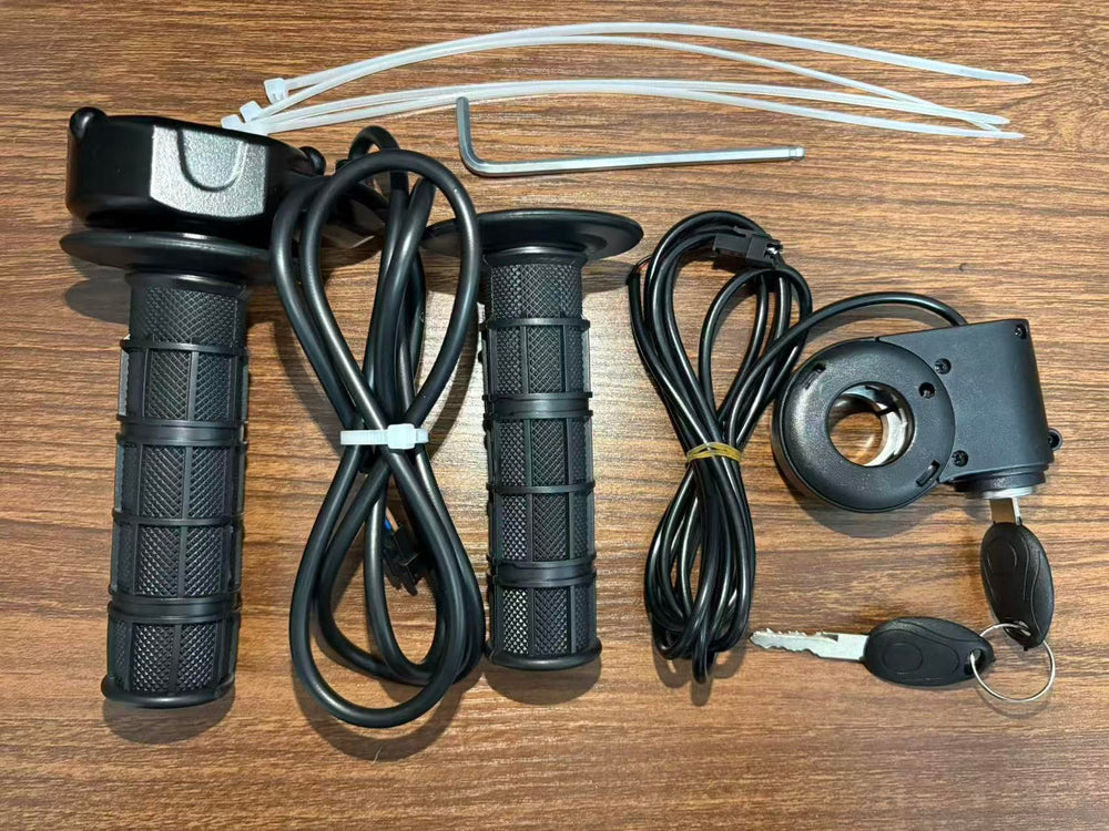 Hizoncore Q20 dirt bike throttle kit ready to ride on trails