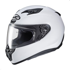 HJC i10 solid full-face helmet white, wide eye port for improved visibility