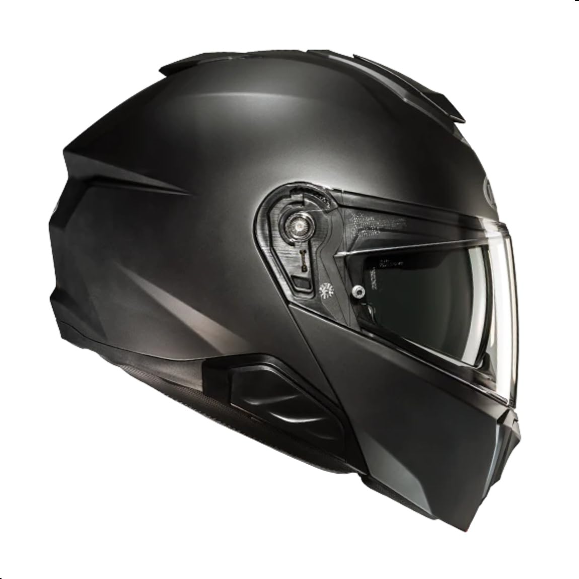 HJC i91 pinlock shield closeup highlighting UV protection and anti-scratch coating.