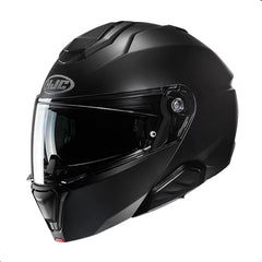 HJC i91 solid modular helmet front view for enhanced protection and comfort on long rides.