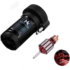 HK replacement air compressor front view highlights chrome finish for reliable 12V horn systems.