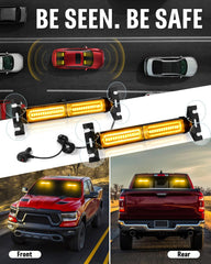 HLauto 1002L amber LED dash light closeup with bright output