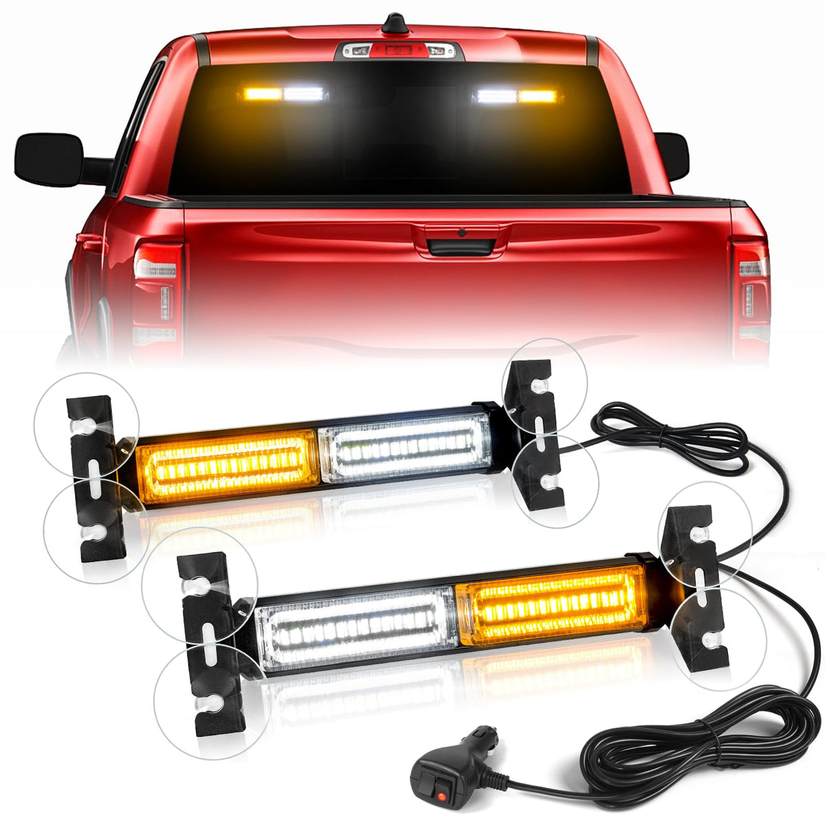 HLauto 1002L front view with a bright 40-LED array for high visibility on the road.