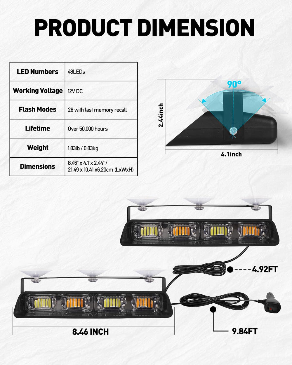 HLauto 2002L hazard signaling suitable for trucks and construction vehicles