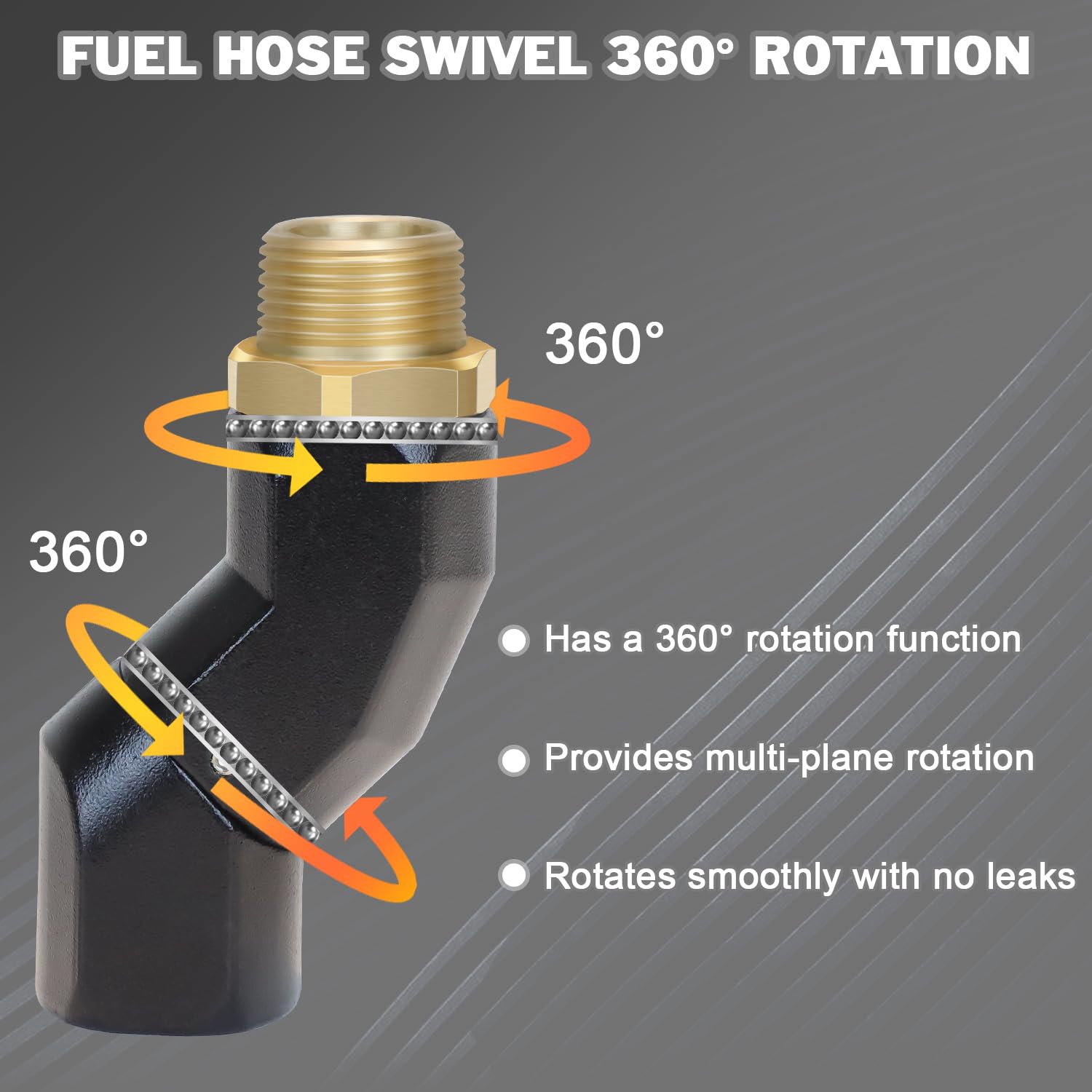 HLOGREE suitable for diesel and gasoline transfer with smooth swivel action.