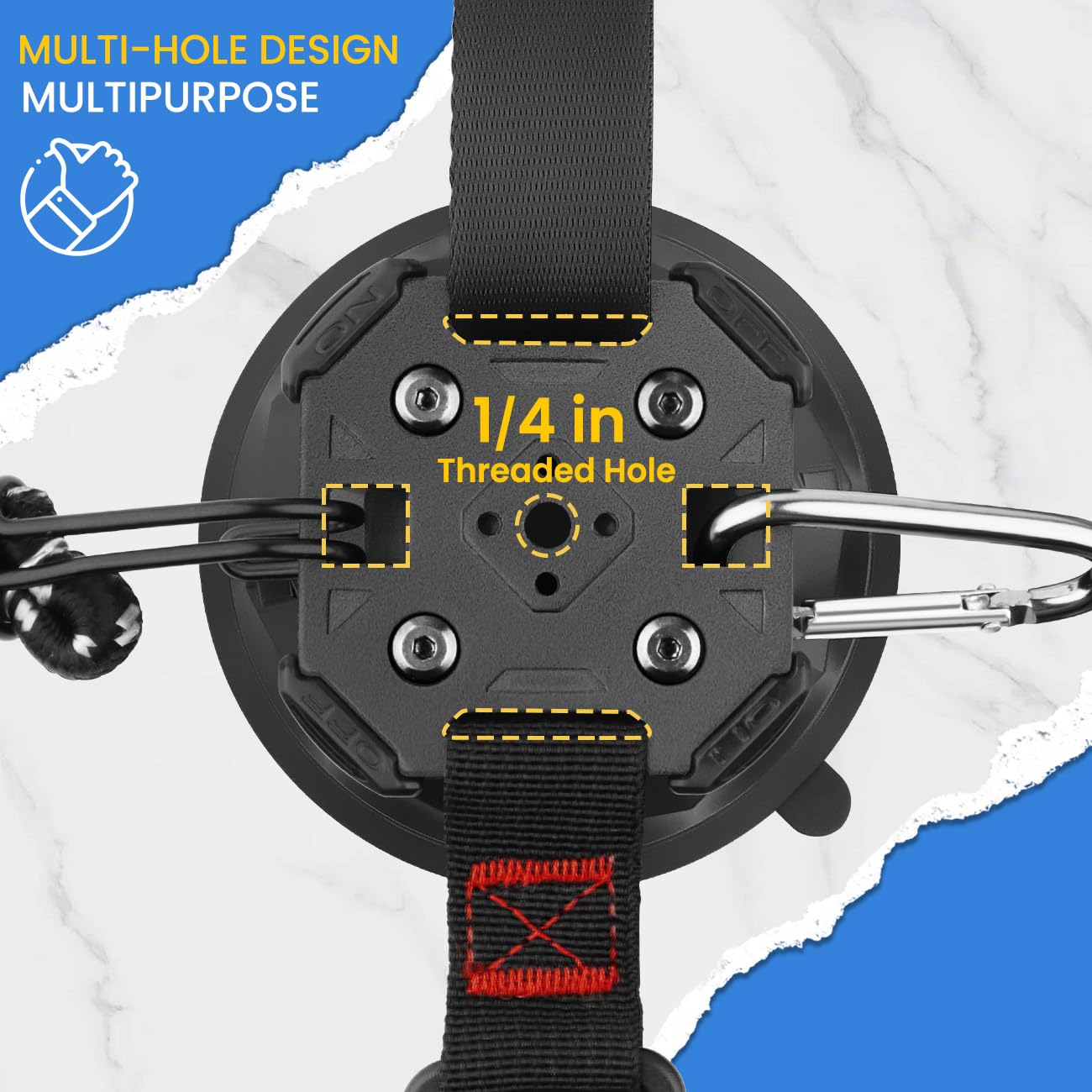HLOGREE suction cup activation shows easy rotation for strong hold