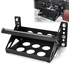 HLTIT battery tray front view showing sturdy steel construction for dependable mounting
