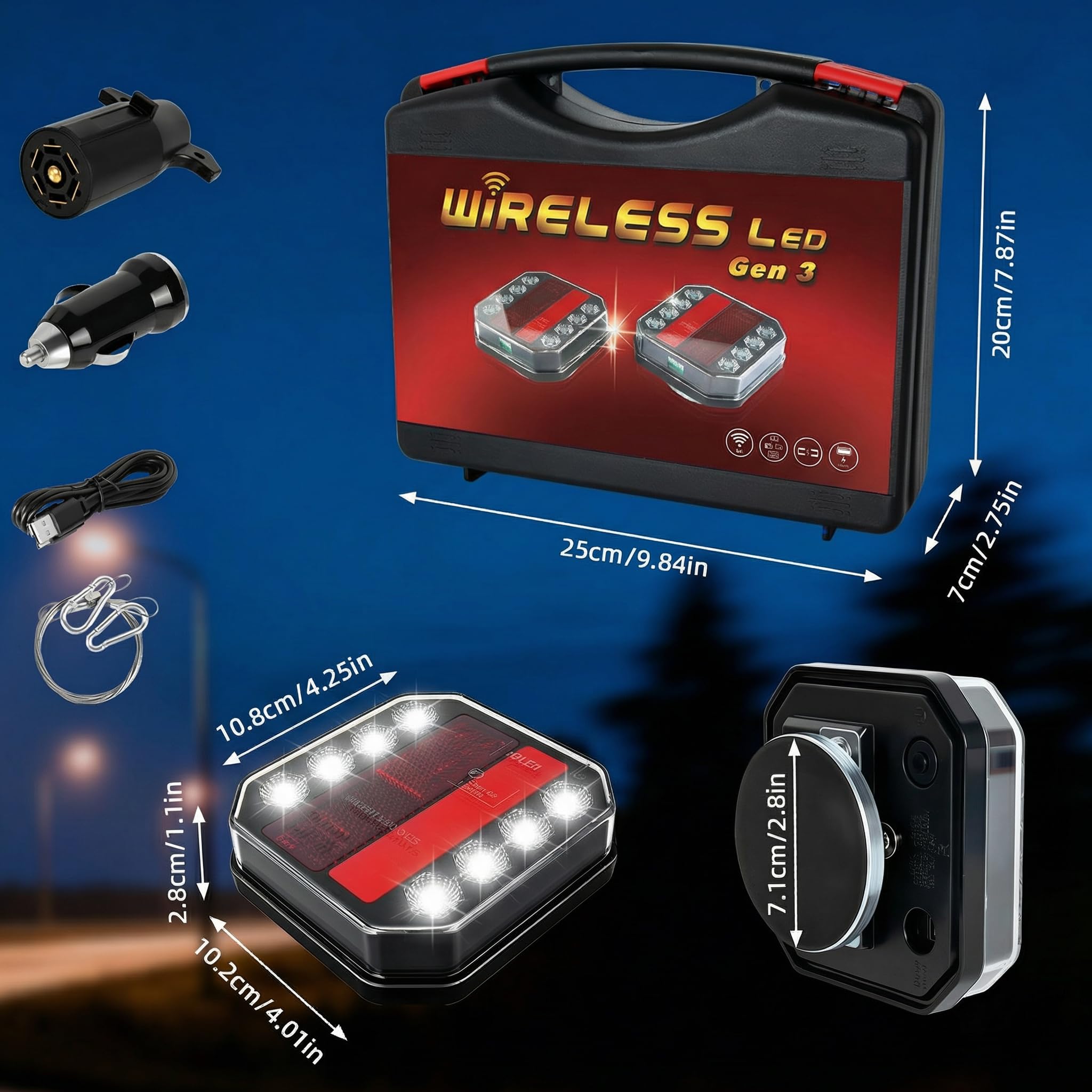 HMCYCI universal kit fits trucks, boats, RVs, and campers.