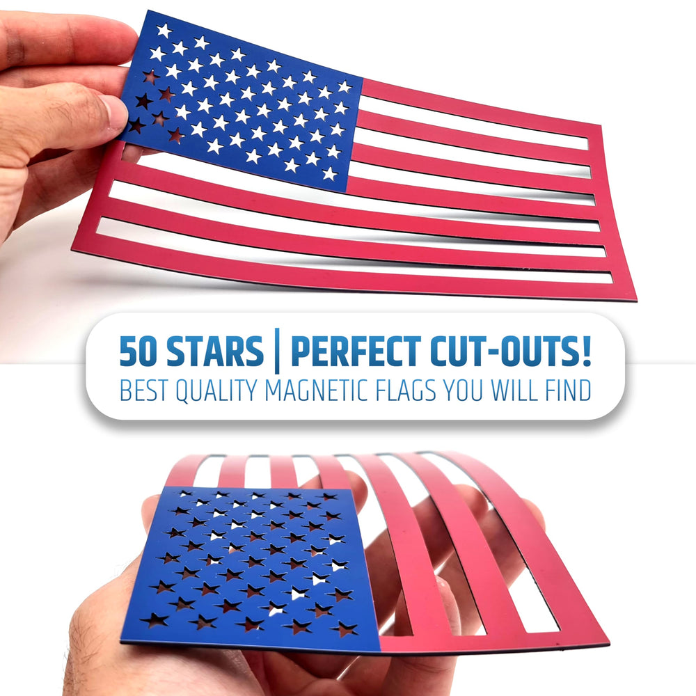 HMmagnets American flag magnet on the left side maintains patriotic look without slipping