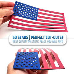 HMmagnets American flag magnet on the left side maintains patriotic look without slipping