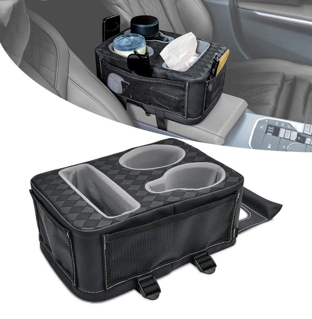 HmmtyRack center-console cup holder for front seat keeps drinks stable and accessible.