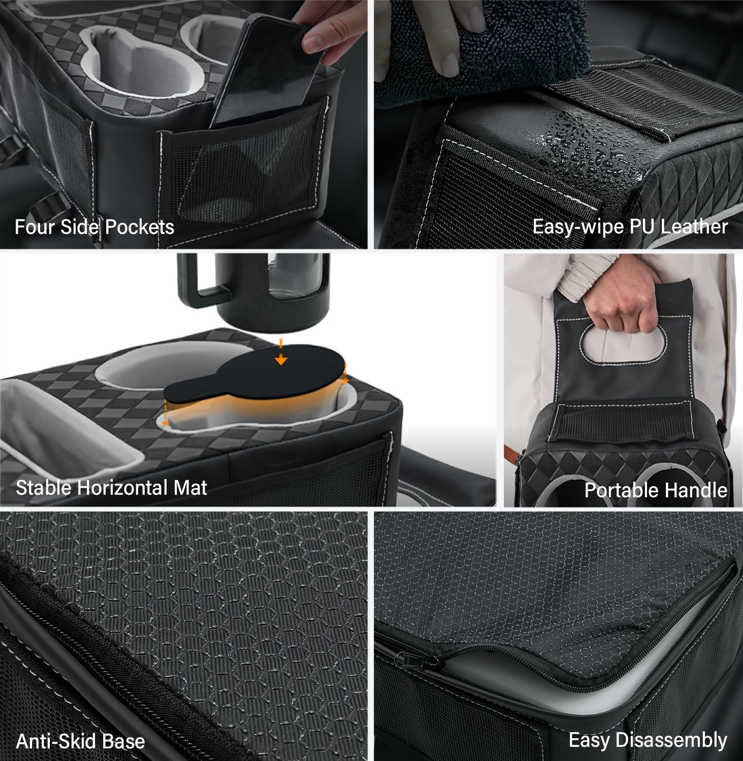 HmmtyRack mesh side pockets hold small items for quick reach.