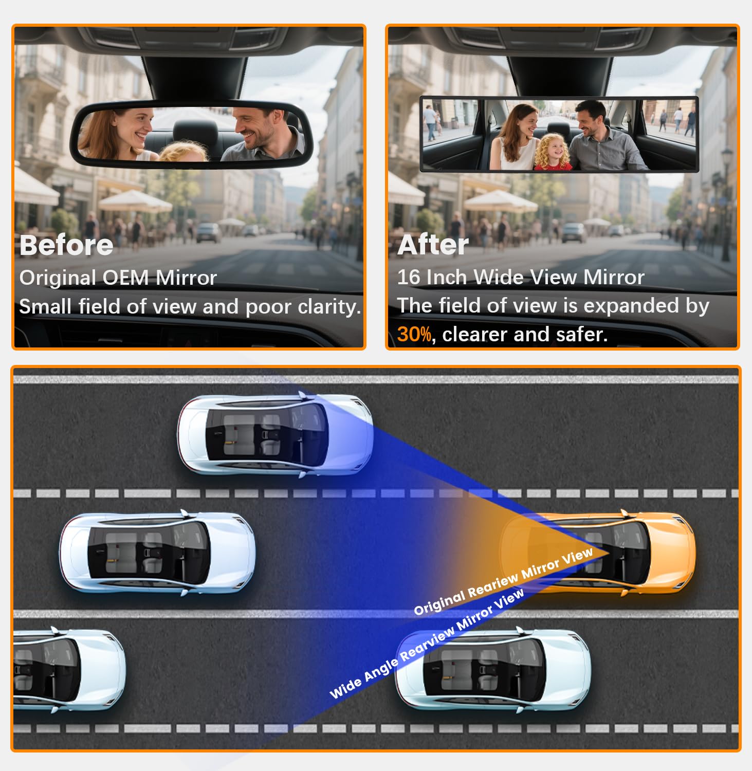 HmmtyRack clip-on design easily fits over your existing mirror for quick upgrade.