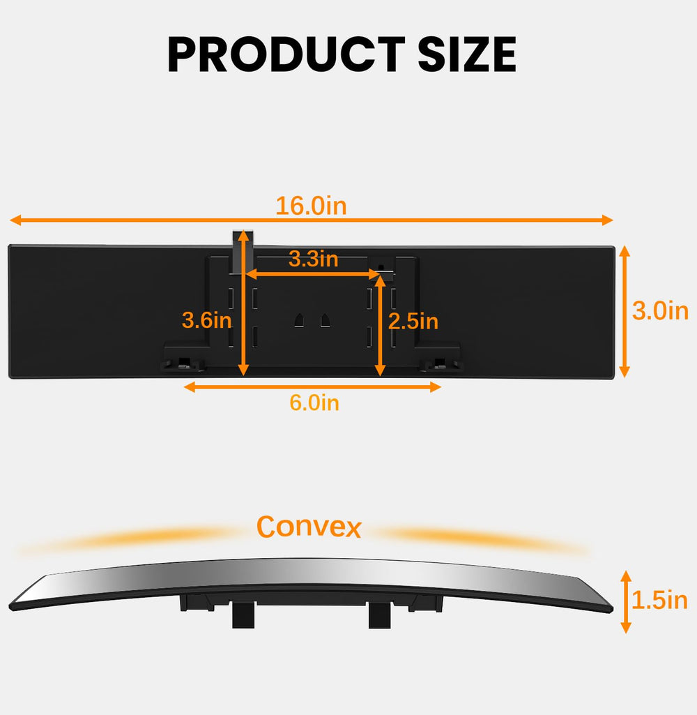 HmmtyRack wide-angle view helps reduce blind spots during reversing and lane changes.