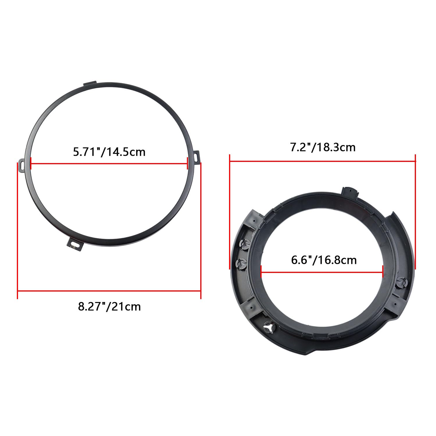 HNeekyr 7in headlight ring right delivers corrosion-resistant support for JK headlights