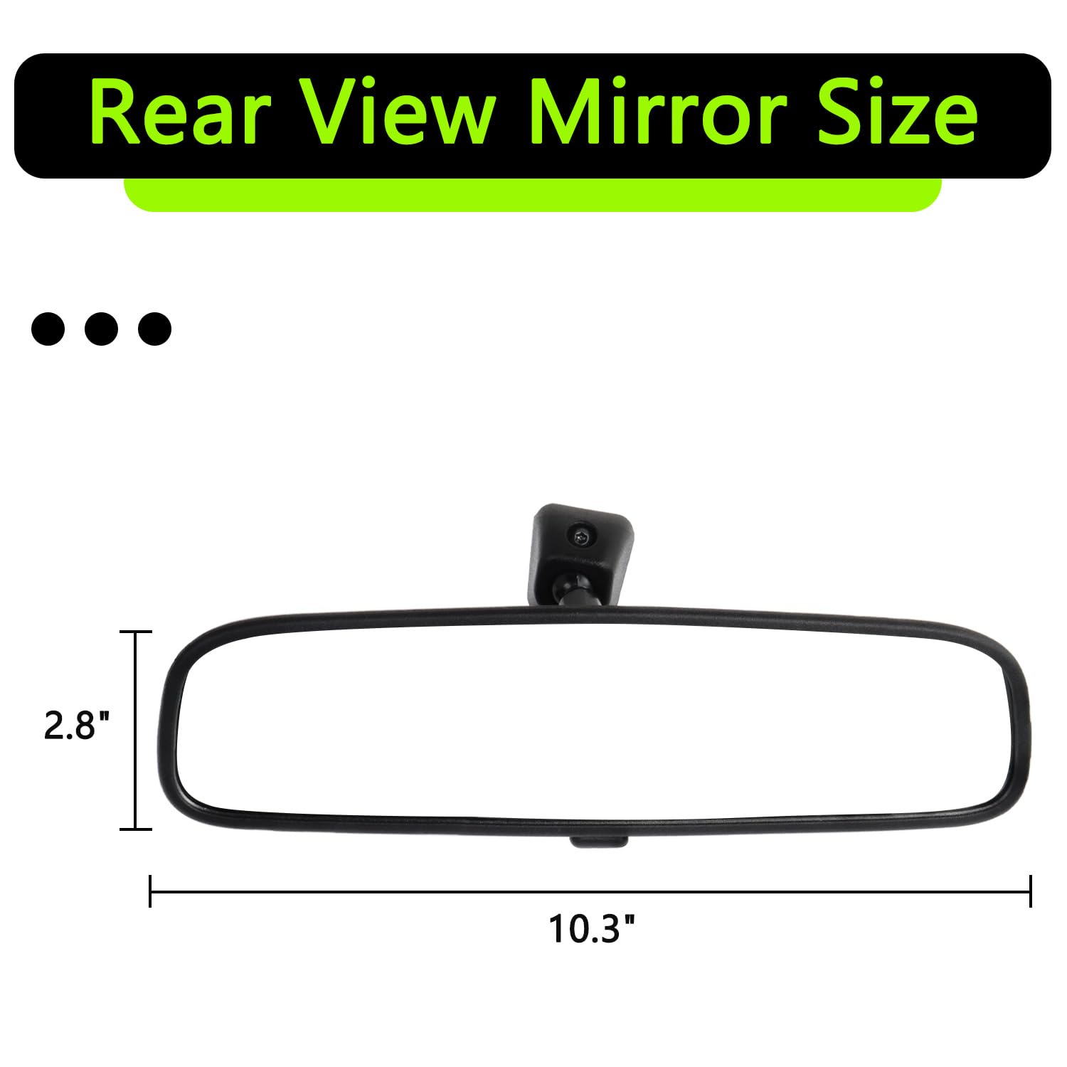 HNeekyr 851013X100 rear view mirror in car view improves awareness of traffic behind.
