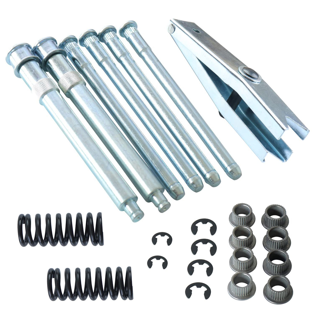 HNeekyr door hinge pin bushing kit, front view, with smoother GM truck hinge operation