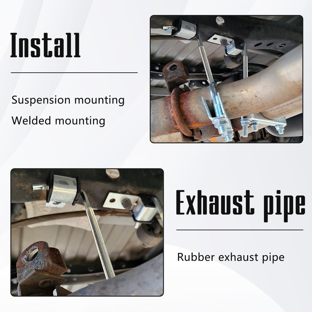 HNeekyr rubber isolators cushion exhaust mounting for stability.