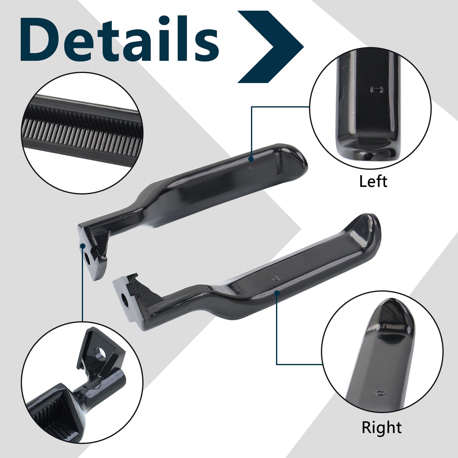 HNeekyr interior metal door handle for Ford Bronco front right view, premium metal