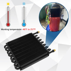 HNeekyr oil cooler installation mockup demonstrates proper fitment in a vehicle
