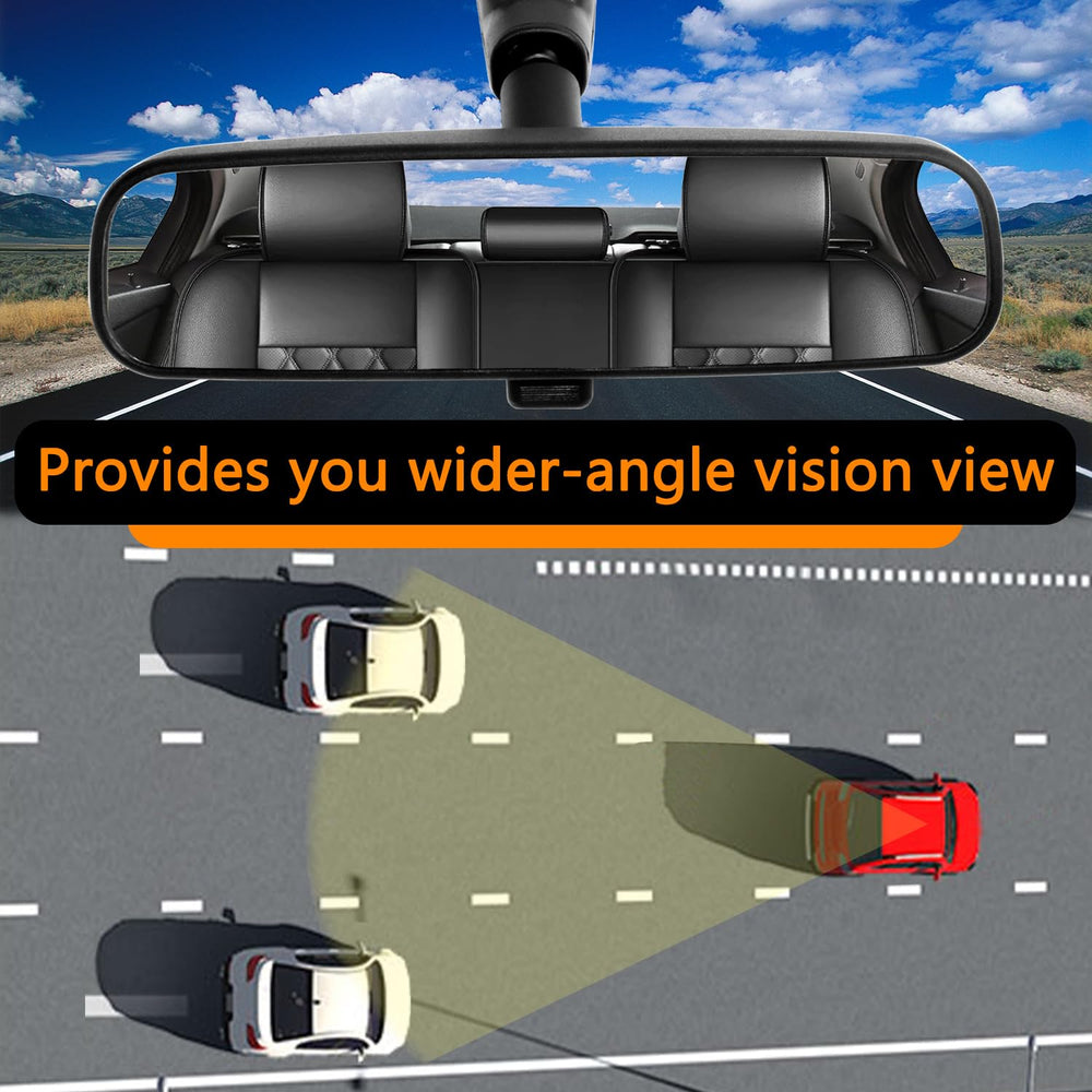 HNeekyr glass-plastic mirror provides durable, clear reflection for daily driving