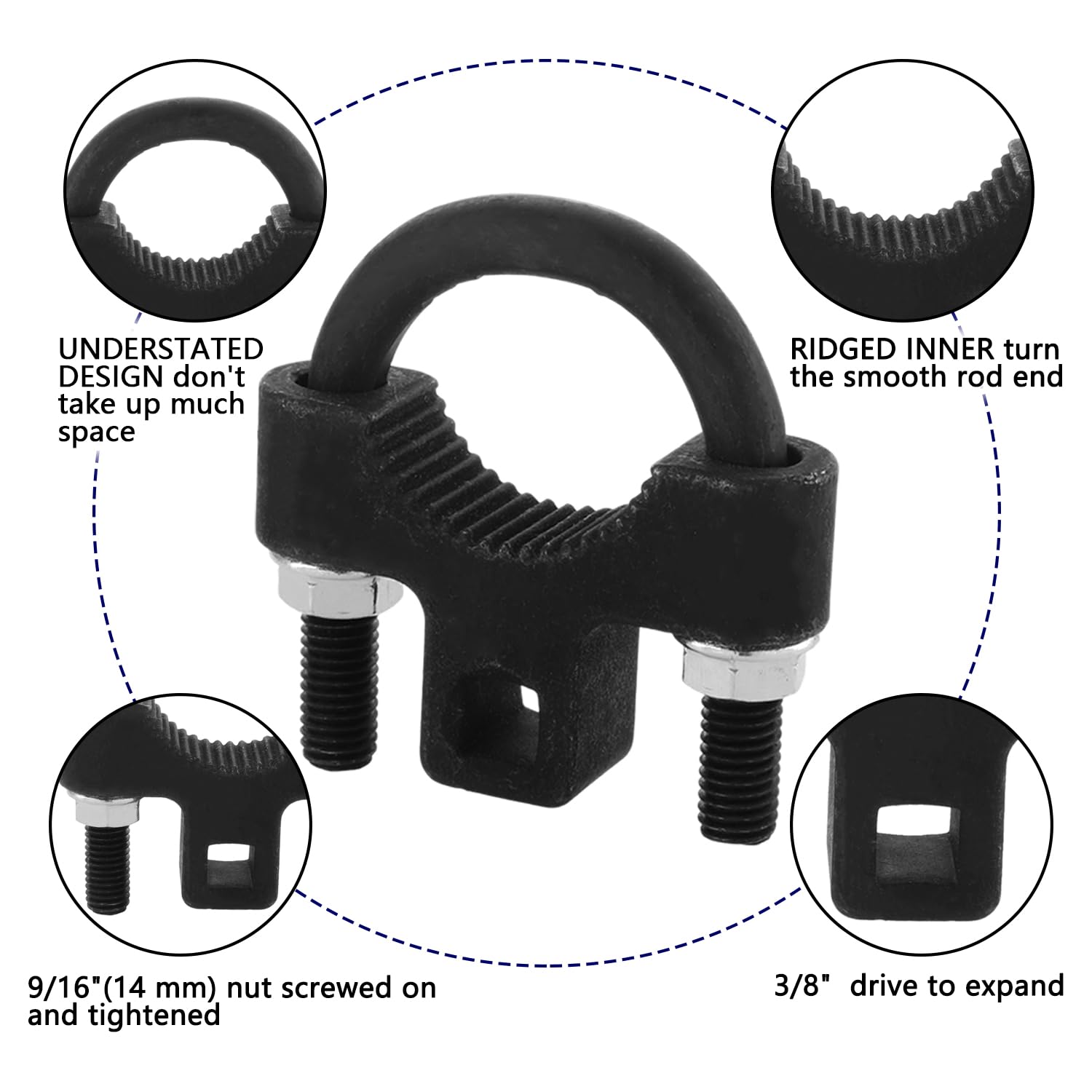 HNeekyr tie rod removal tool features a sleek, compact design for storage