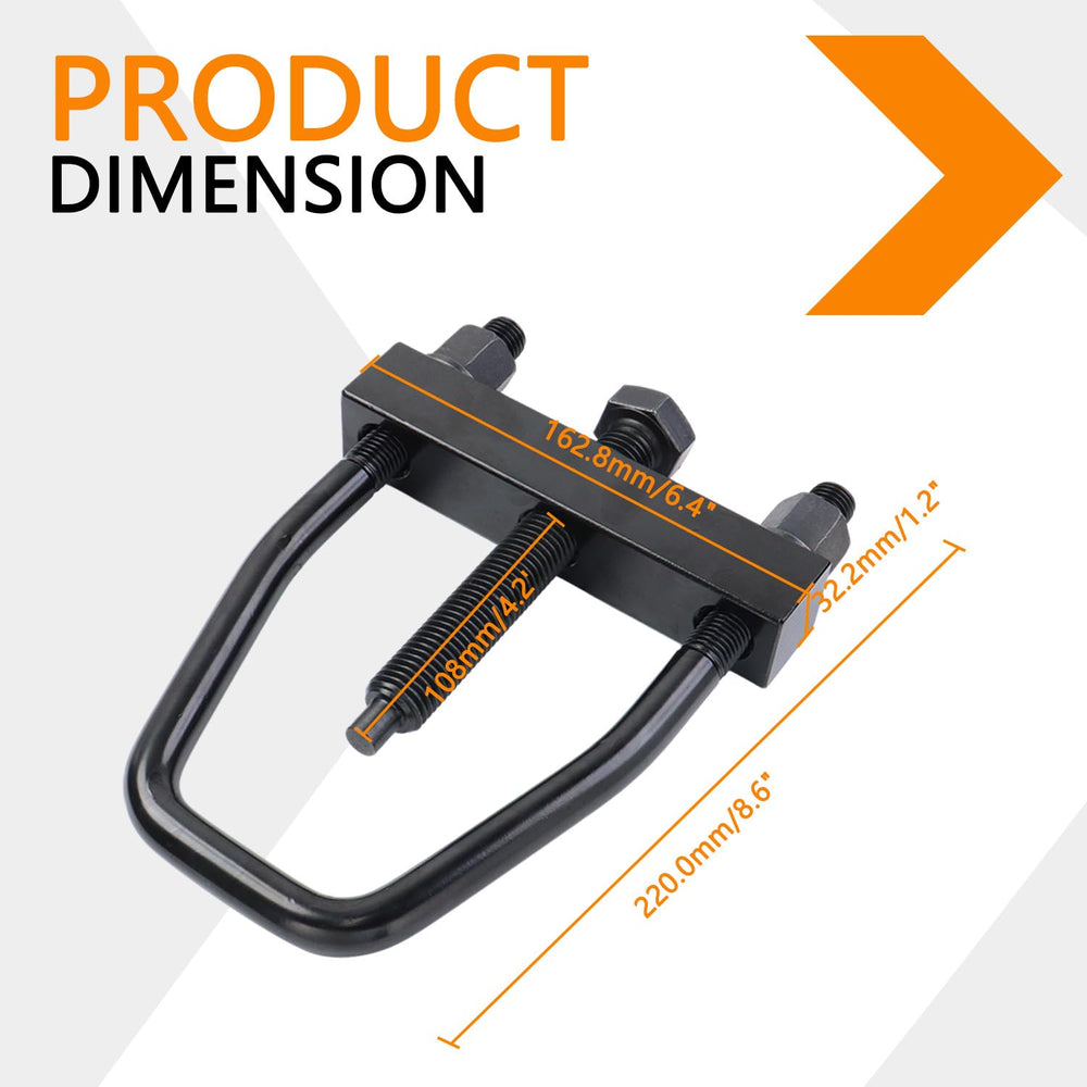 HNeekyr unloading tool in use on a front torsion suspension.
