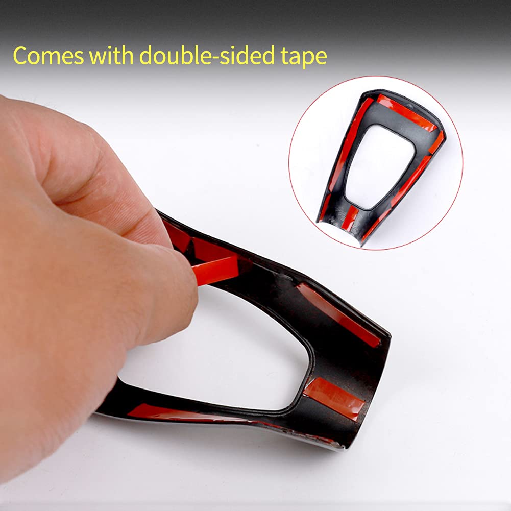 HNLUY gear shift knob cover carbon fiber stripe close-up for sleek interior