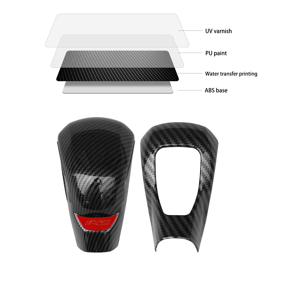 HNLUY gear shift knob cover self-adhesive back for simple attachment