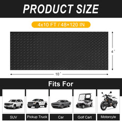 Hobuska diamond-plate anti-slip texture enhances safe footing