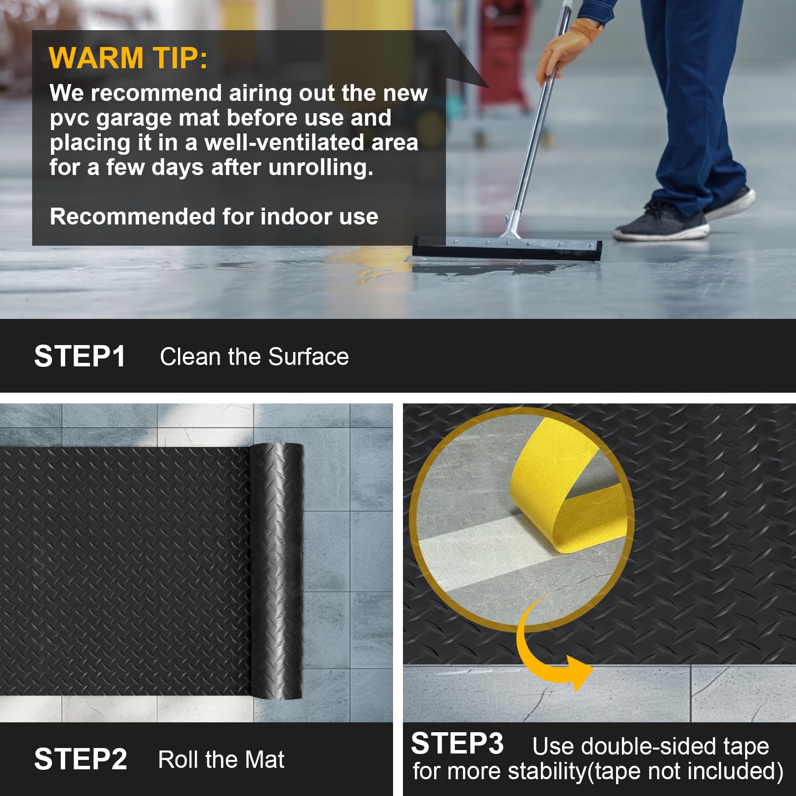 Hobuska versatile mat protecting floors in multiple spaces