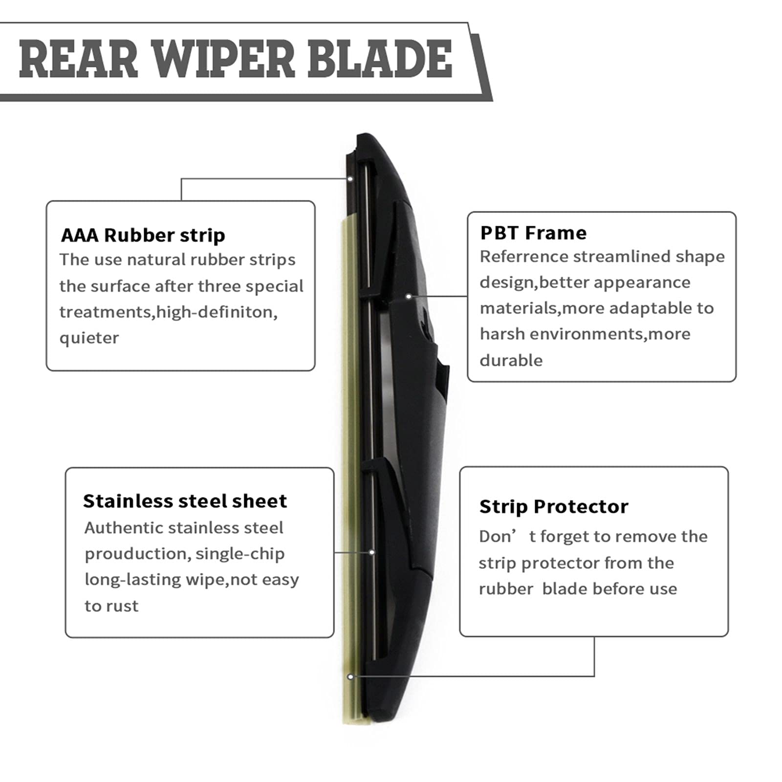 HODEE rear wiper installed on Chevrolet Equinox with secure wipe