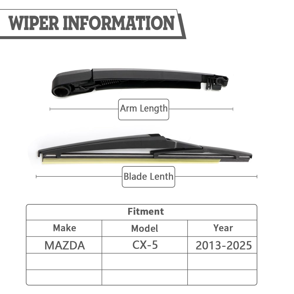 HODEE rear wiper blade cap cover shows weatherproof seal for CX-5 rear window