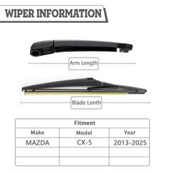HODEE rear wiper blade cap cover shows weatherproof seal for CX-5 rear window