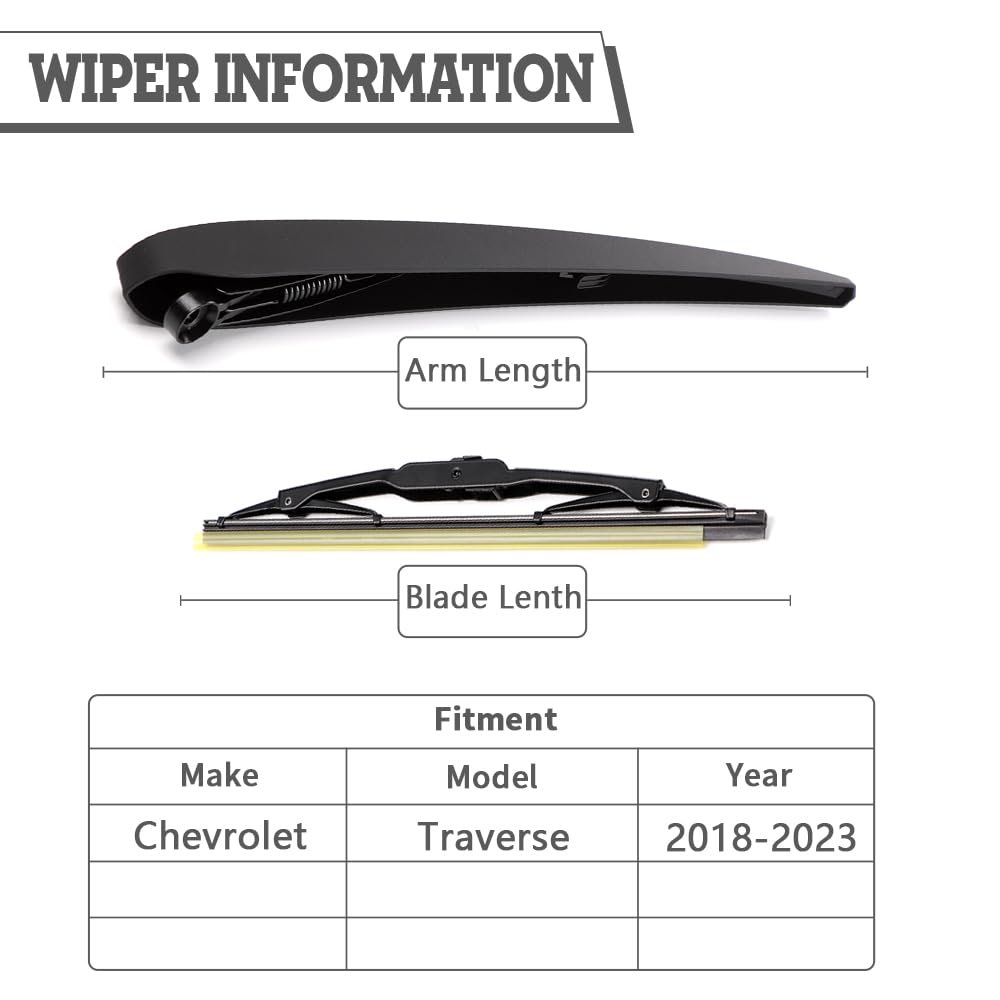 HODEE replacement kit showing wiper blade, cap and nut for Traverse