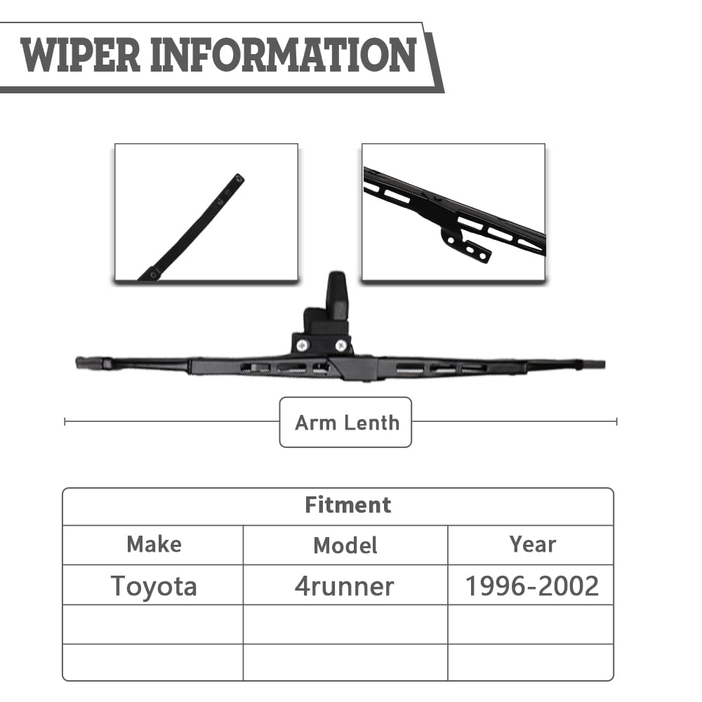HODEE rear wiper blade easy-install design fits your vehicle in one step