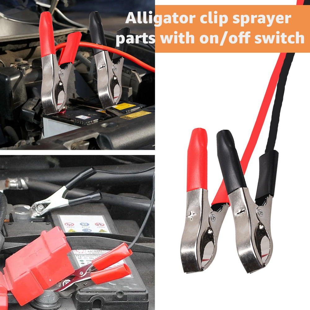 Hodeoo setup shown for lawn sprayer use and 12V devices.