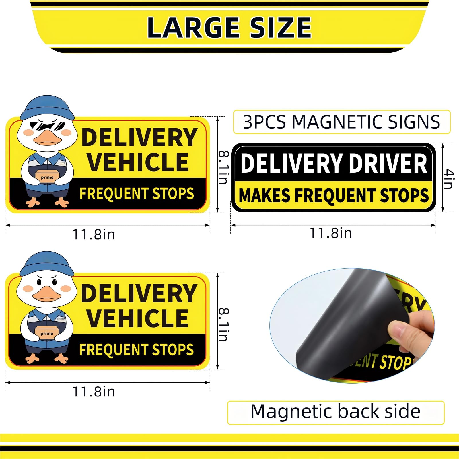 Hodolusen delivery driver sign 11x7 side view for multi-angle recognition.