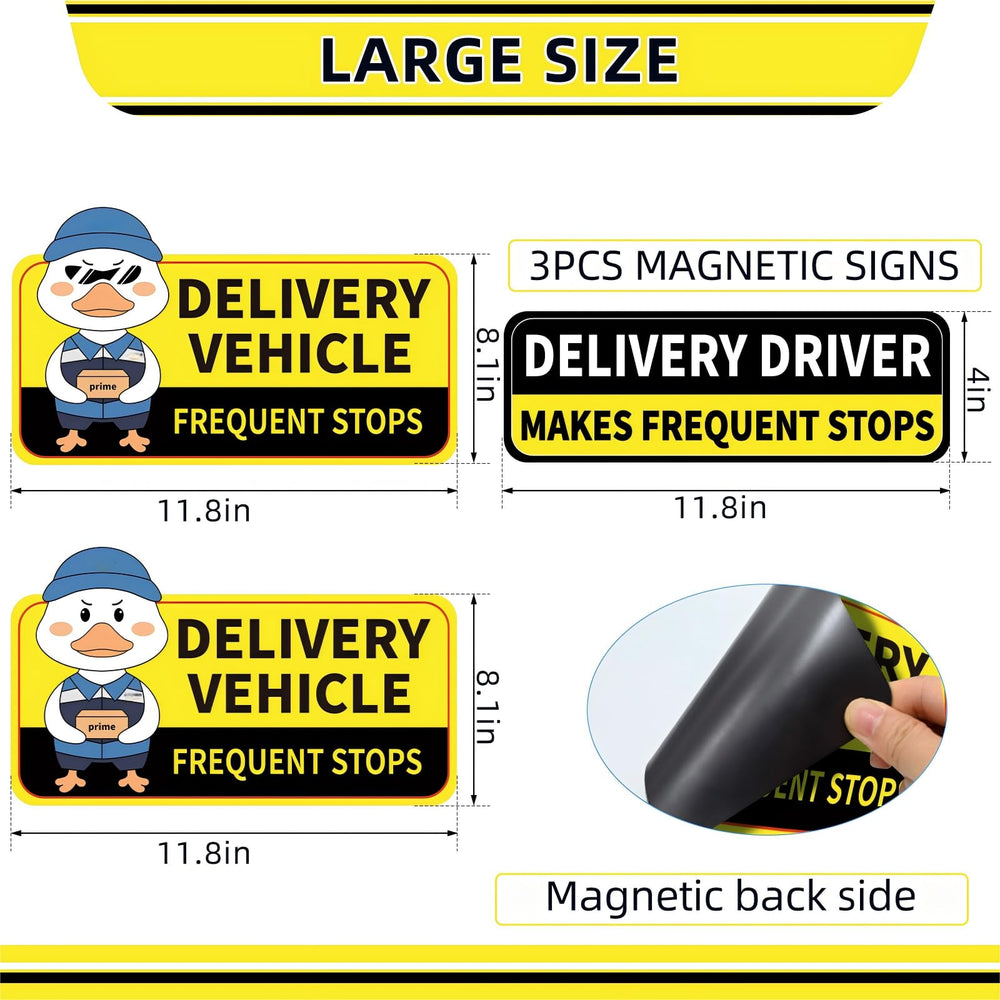 Hodolusen delivery driver sign 11x7 side view for multi-angle recognition.