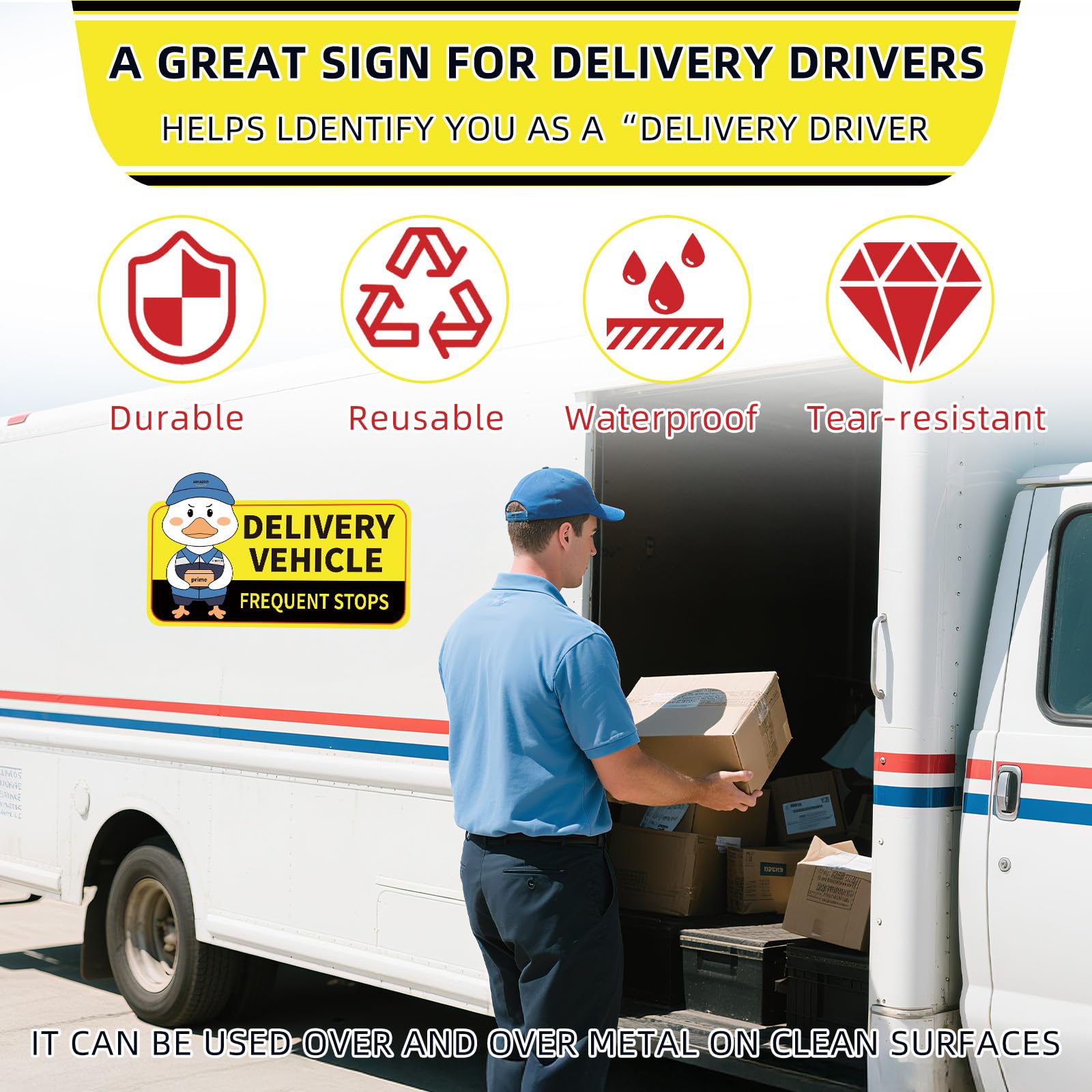 Hodolusen frequent stops sign 11x3 side view improves on-the-go awareness.