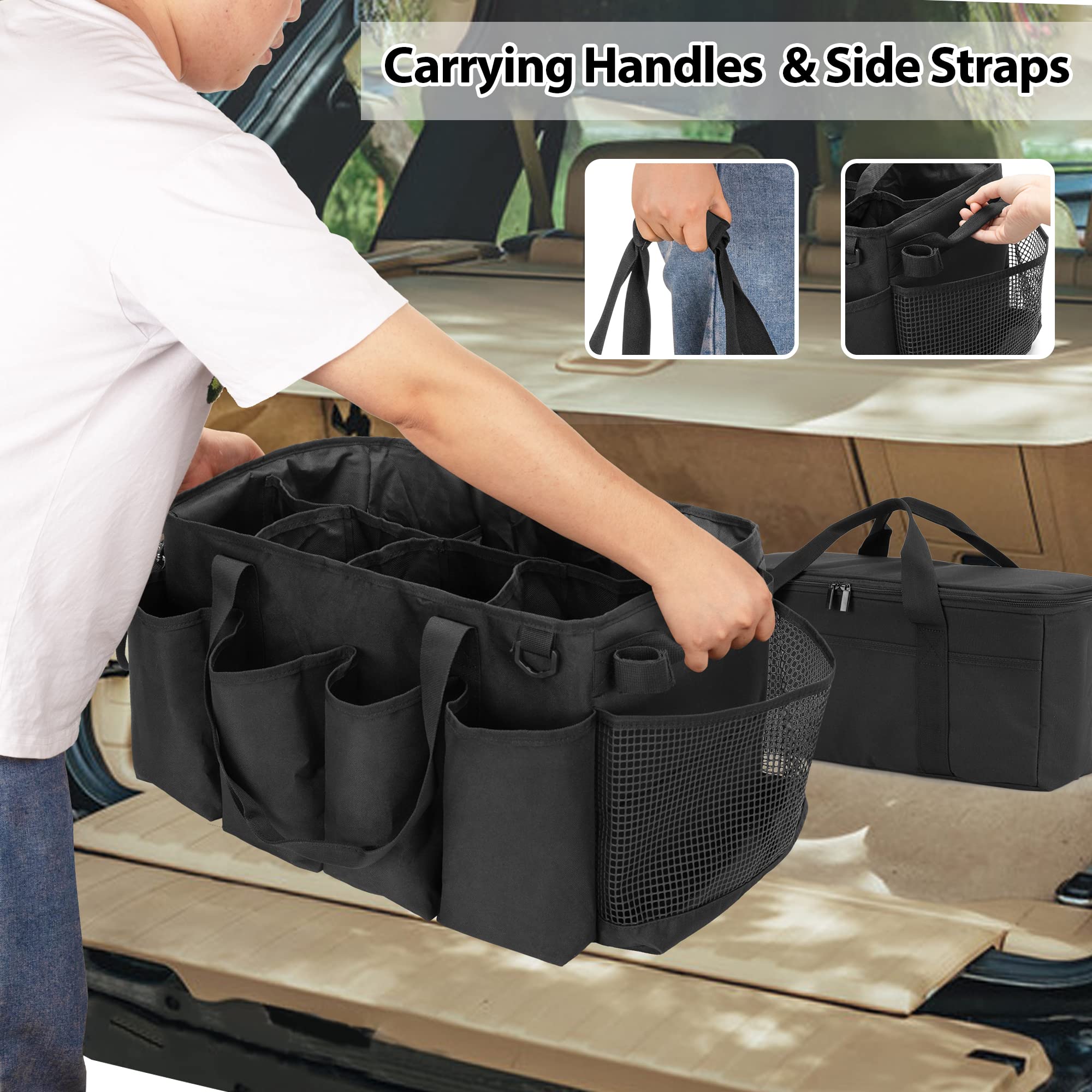 HODRANT detailing bag side straps allow dragging to minimize bending.