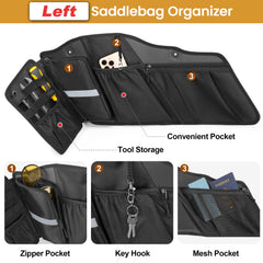 HODRANT saddlebag organizer key hook detail keeps essential keys accessible without clutter.