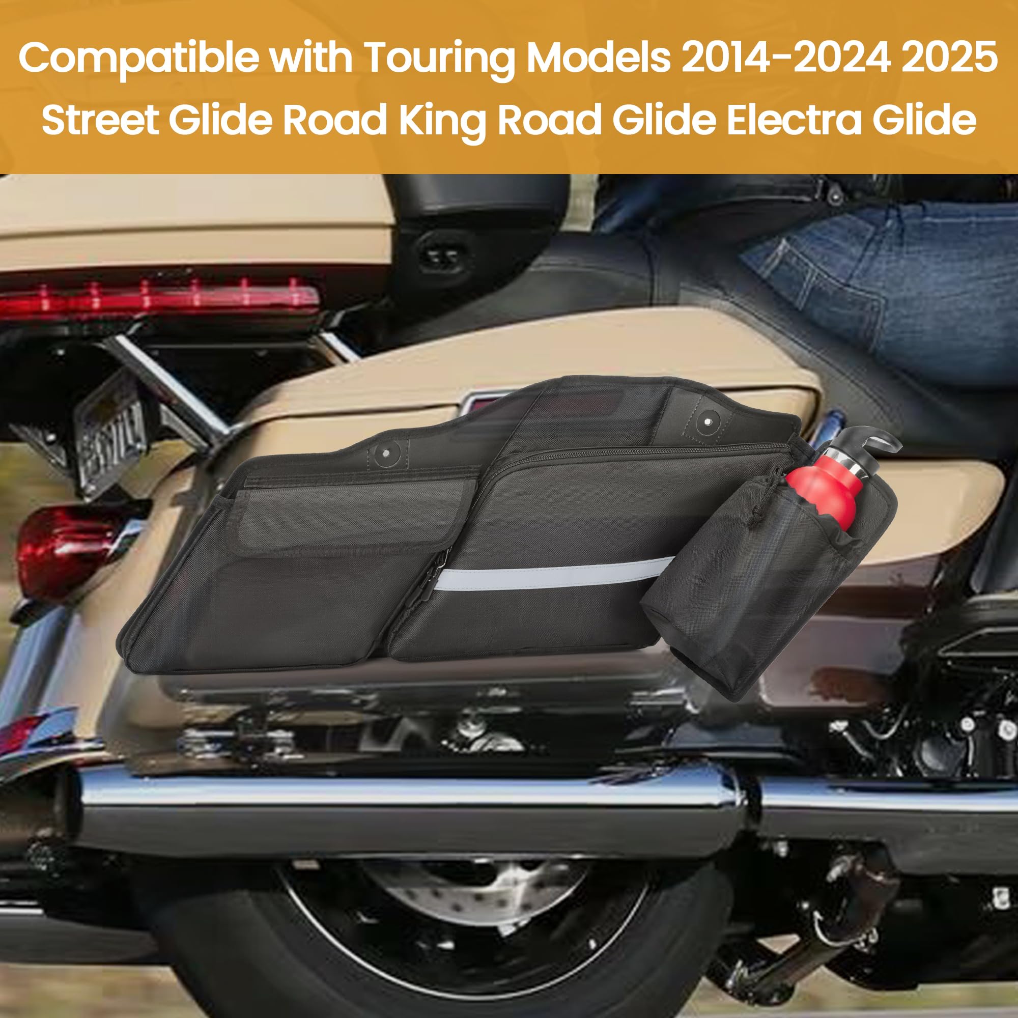 HODRANT saddlebag organizer right view highlights tidy pockets for tools during tours.