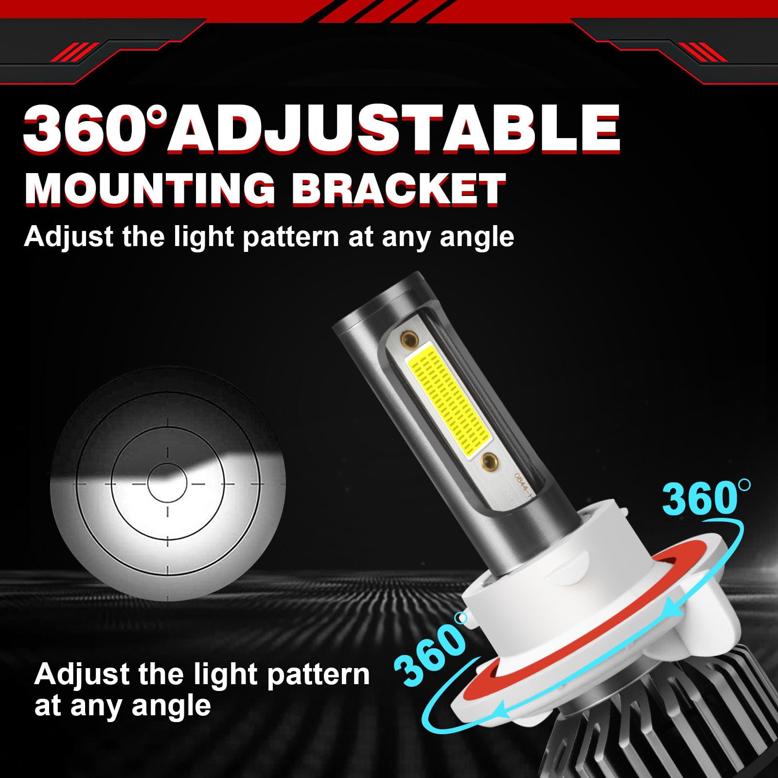 HOEDUI turbo cooling fan and heat sink keeping bulbs cool during use