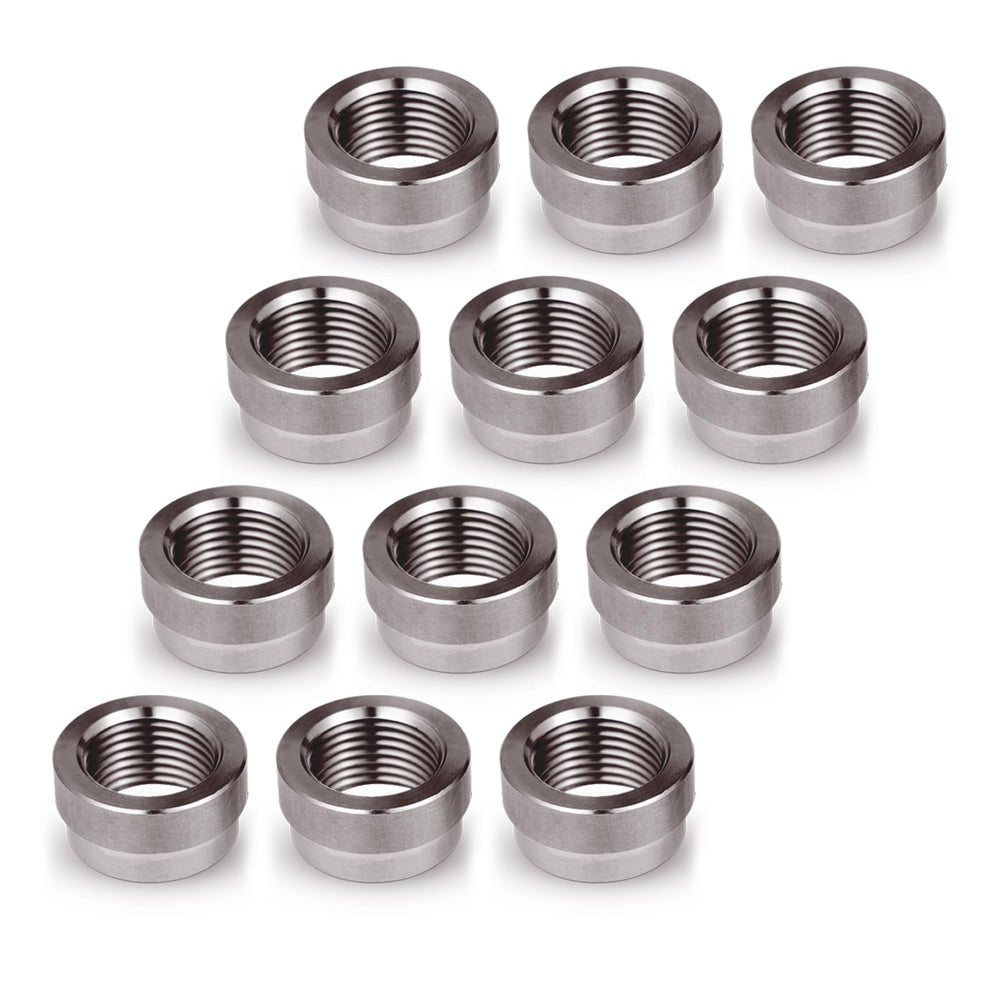 HOHNNYREET 12-piece O2 sensor bung for easy weld-in installation.