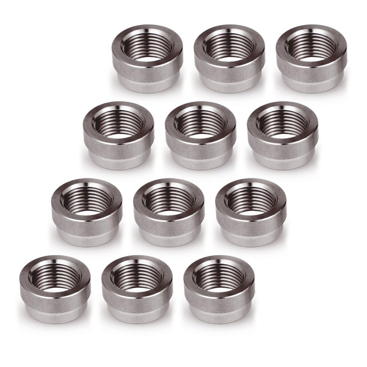 HOHNNYREET 12-piece O2 sensor bung for easy weld-in installation.