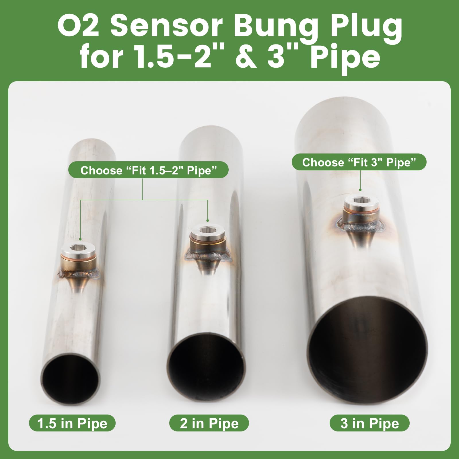 HOHNNYREET packaging includes two bungs, two plugs, and two o-rings for two-sensor setups