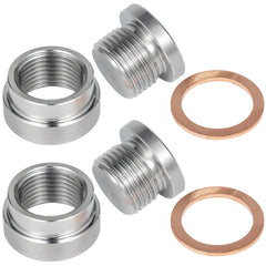 HOHNNYREET O2 sensor bung weld-in 304 stainless for corrosion-resistant installations.