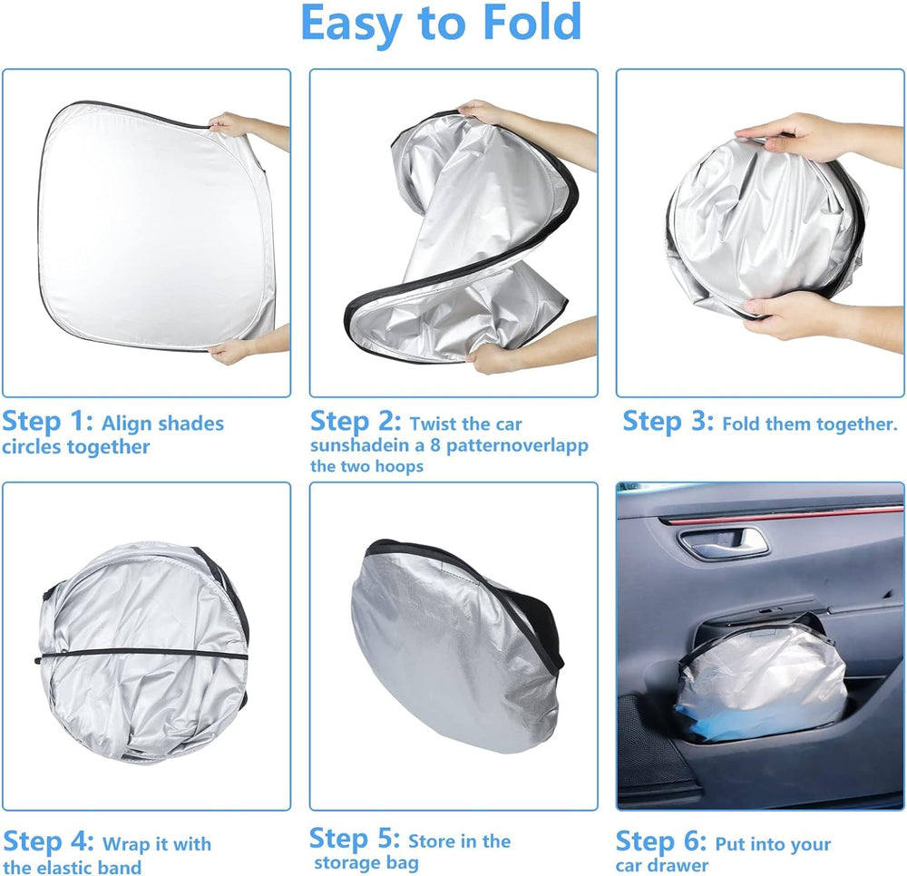 HOHUIGO sun shade silver reflective outer layer deflects sunlight on RAM